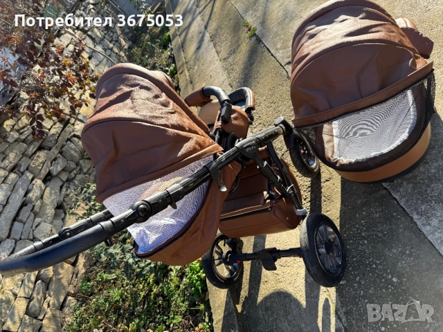 Продавам детска количка 2 в 1 – кош за новородено + летен кош, снимка 7 - Детски колички - 52527631