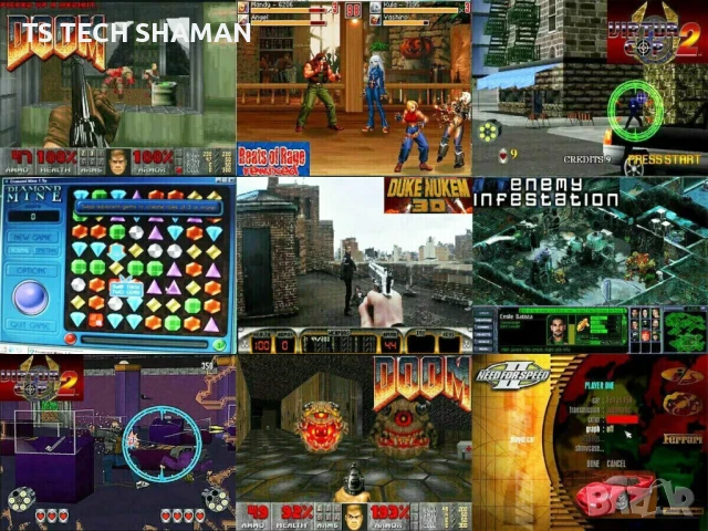 ⭐Продавам ретро компютър COMPAQ с инсталиран Windows 98 и 23класически игри⭐, снимка 6 - Геймърски - 50777196