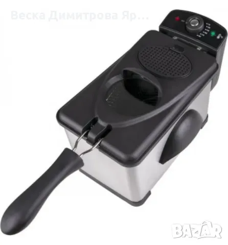 Фритюрник Rosberg, 2000W, 2L, демонтиращ се съд, капак и филтър,инокс, 2 ГОДИНИ ГАРАНЦИЯ, снимка 2 - Фритюрници - 49328277