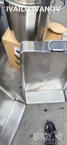 Тави 2броя на Хром Силистра дебела неръждавеика 2мм алпака , снимка 4 - Съдове за готвене - 50623727