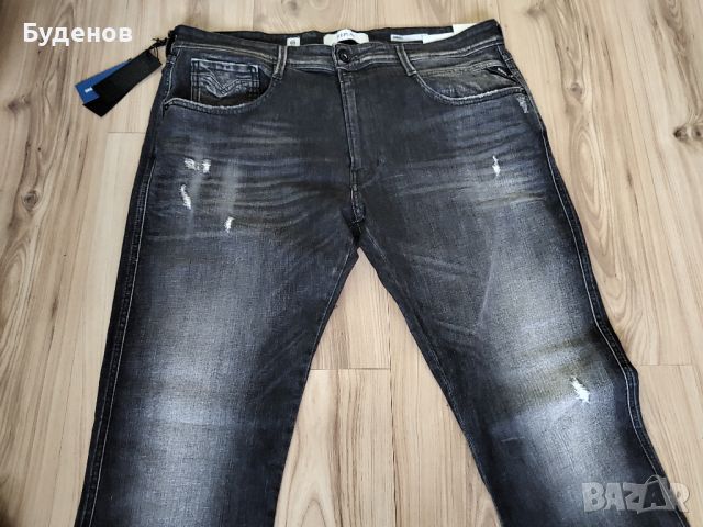 дънки REPLAY Anbass Slim-Fit Aged Jeans - W38/36L, снимка 11 - Дънки - 45823333