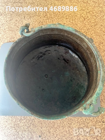 Стар меден съд-котел, снимка 2 - Антикварни и старинни предмети - 53615644