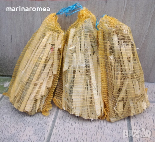 Сухи дървени разпалки (подпалки) в чували, снимка 1 - Дърва за огрев - 54214756