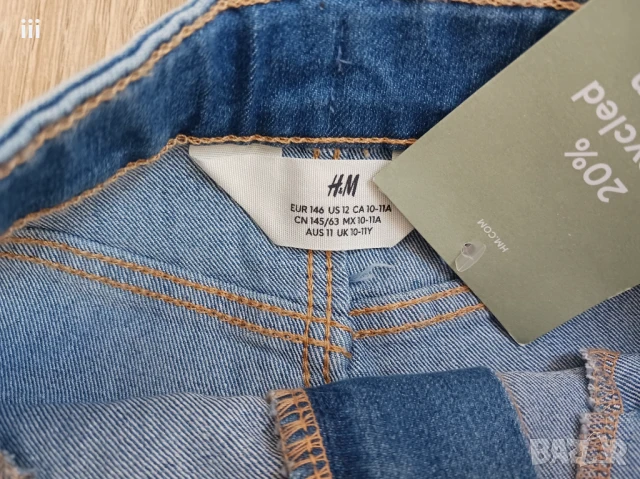 Нов къс дънков панталон H&M, снимка 3 - Детски панталони и дънки - 50799762