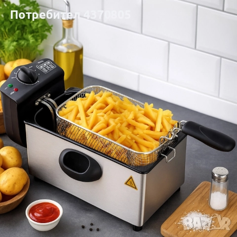 Електрически фритюрник Royalty Line RL-EFT2000, 3 литра, 2000W