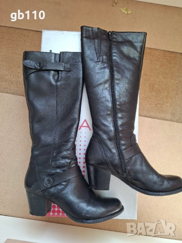 Дамски ботуши от естествена кожа BIANA, снимка 7 - Дамски ботуши - 52108952