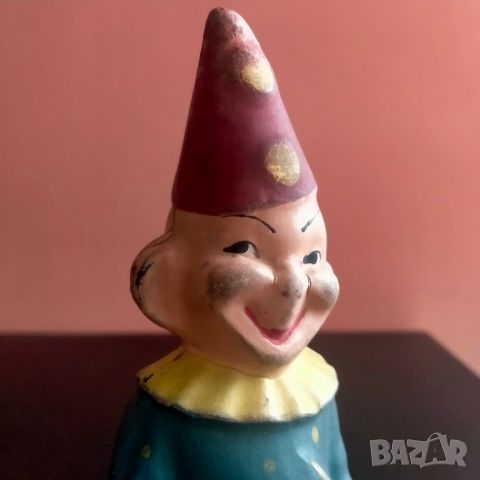 Винтидж гумена играчка Clown Czechoslovakia Rare
