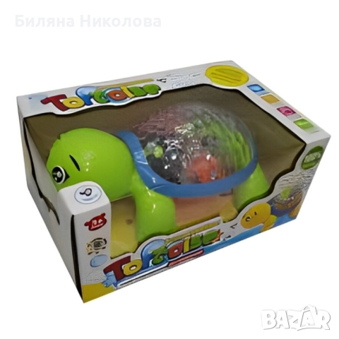 Щастлива костенурка – Детска интерактивна играчка с 3D светлини, музика и проекция, снимка 3 - Музикални играчки - 52241079