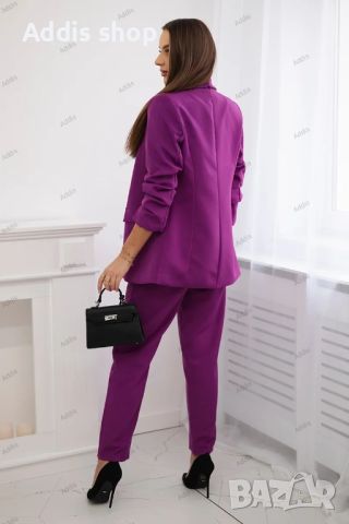 Елегантен дамски комплект сако и панталон, 3цвята , снимка 9 - Костюми - 45796114
