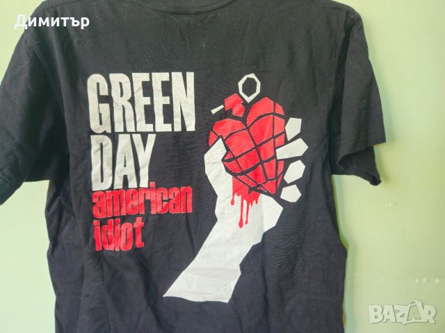 Green Day тениска band tee M music rock , снимка 2 - Тениски - 45933909