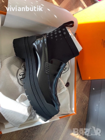 Кожени боти Hermes , снимка 4 - Дамски боти - 53095944