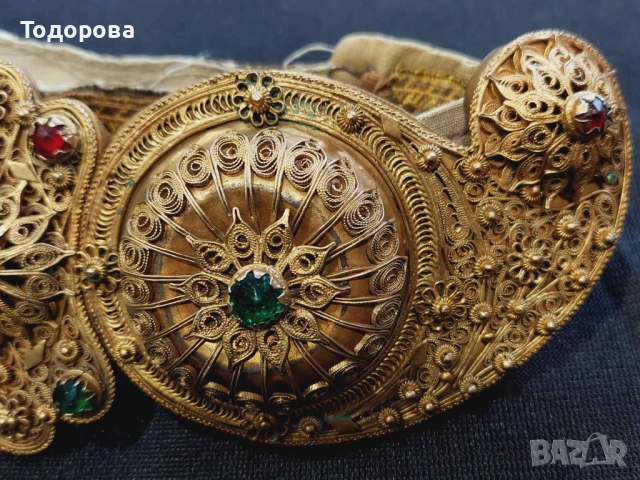 Прекрасни филигранни пафти с живачна позлата,втората пафта е с цена 1800 лв., снимка 4 - Антикварни и старинни предмети - 52074993
