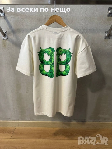 Balenciaga Мъжка Бяла Тениска👕Мъжка Блуза С Къс Ръкав В Бял Цвят Код MensPoint73, снимка 2 - Тениски - 53716640