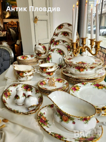 Сервиз за хранене 44 части Royal Albert Old Country Roses, снимка 2 - Сервизи - 53474239