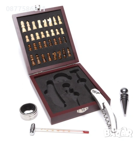 НОВИ ЛУКСОЗНИ ПОДАРЪЧНИ СЕТОВЕ ЗА ВИНО.ДЪРВЕНА КУТИЯ С АКСЕСОАРИ ЗА ВИНО И ШАХ.ЛУКСОЗЕН СЕТ ЗА ВИНО+, снимка 11 - Други стоки за дома - 51632410