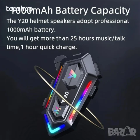 НОВ ИНТЕРКОМ за каска ELIKIDSTO Y20 Intercom интерком, Слушалки за каска, снимка 6 - Аксесоари и консумативи - 50555965