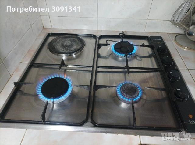 Плот котлони Edesa за вграждане, 3 газови и 1 електрически, снимка 3 - Котлони - 53261859