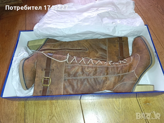 Дамски ботуши от естествена кожа , снимка 5 - Дамски ботуши - 53485941