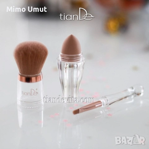 Четка за грим „3 в 1“ 47.60 лв. / 24.34 €  Четка за грим „3 в 1“ ТианДе – за пудра и руж, за тонална, снимка 1