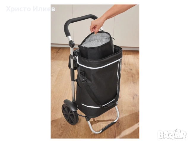Количка за пазар Пазарска количка с регулируема по височина мека дръжка, снимка 4 - Други стоки за дома - 53822541