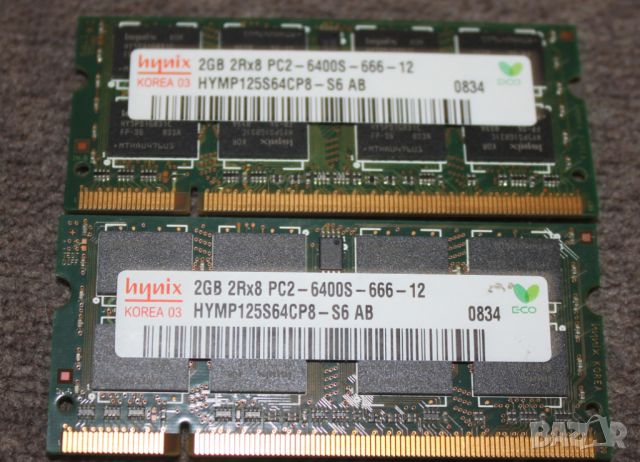 памет за лаптоп 2GB 2Rx8-PC3-10600S+PC2-6400S=6бр. по 5лв, снимка 6 - RAM памет - 44824095