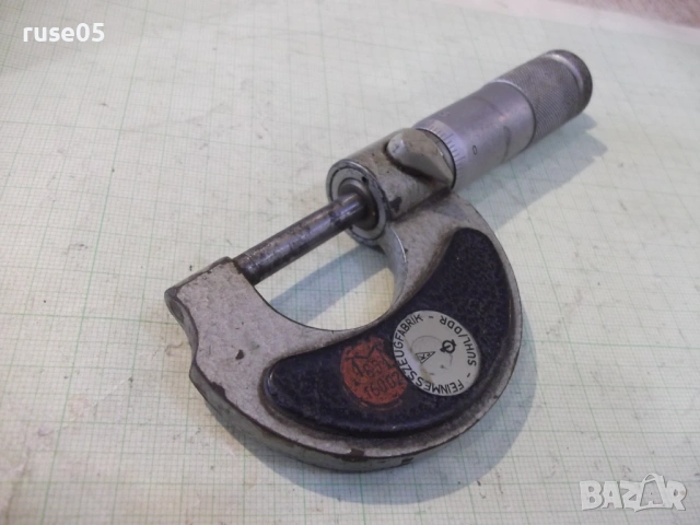 Микрометър "0-25 mm - DDR-ГДР" германски работещ, снимка 4 - Други инструменти - 54192223