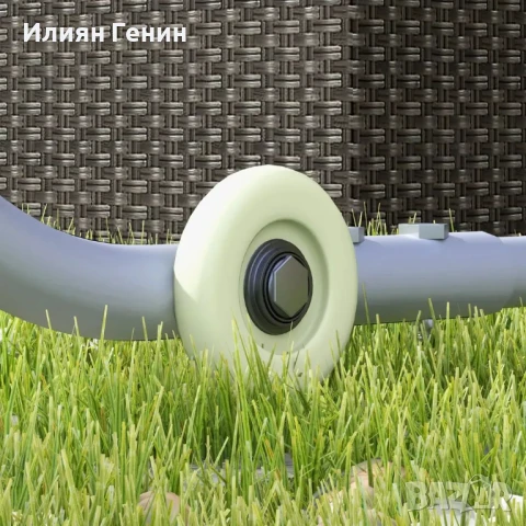 Мобилна беседка Outsunny, с колела, включва чували с пясък, метална рамка, 3x3 м, сива, снимка 6 - Градински мебели, декорация  - 50752968