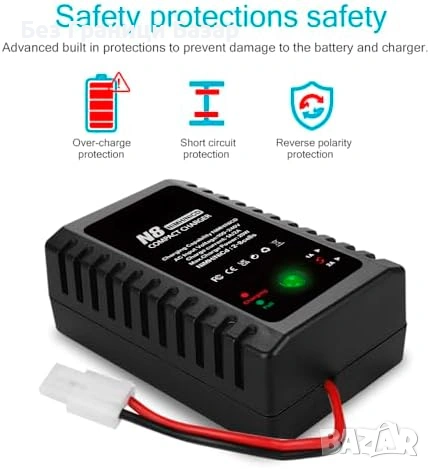 Ново Зарядно за RC батерии NiMH/NiCd 2.4-9.6V Mini/Standard Tamiya, снимка 5 - Друга електроника - 53522822