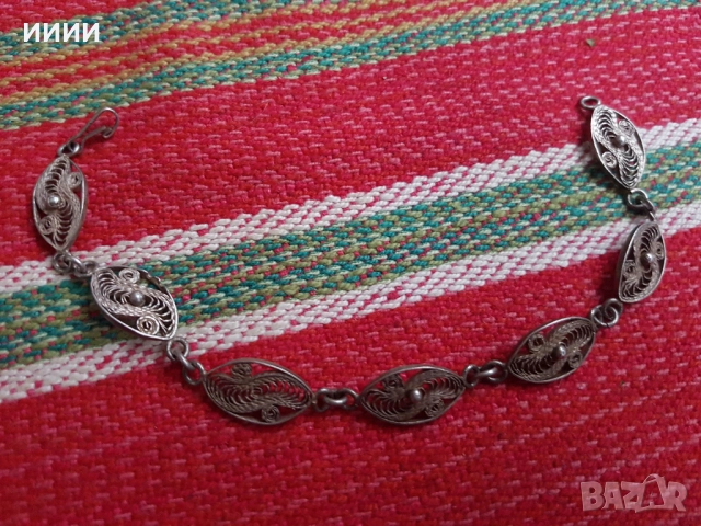 Сребърна гривна филигран 2