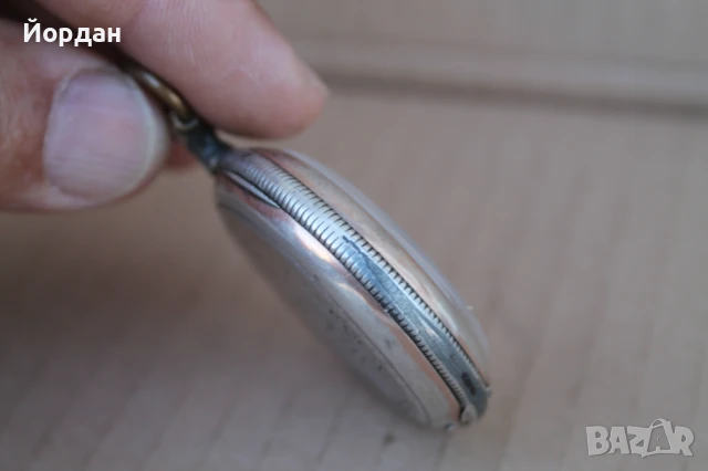 Швейцарски сребърен джобен часовник , снимка 3 - Джобни - 50874733