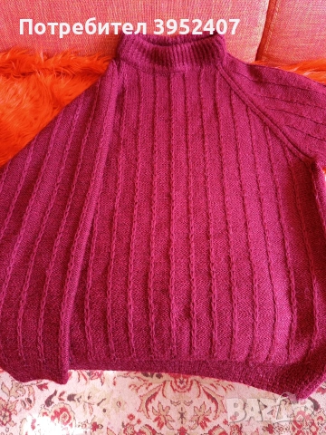 Ръчно плетен мъжки пуловер, снимка 3 - Спортни дрехи, екипи - 53746231