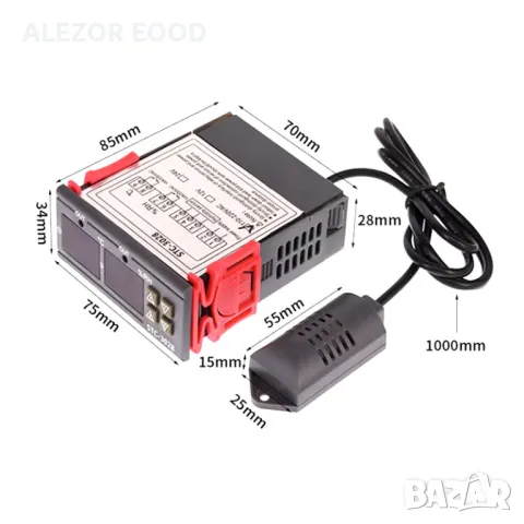 Влагорегулатор с терморегулатор,12VDC захранване,от 20 до +80°C, 4259, снимка 3 - Друго търговско оборудване - 49007112