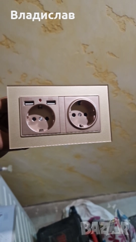  Двоен контакт със стъклена рамка-Hggzeg, снимка 6 - Други - 52539252