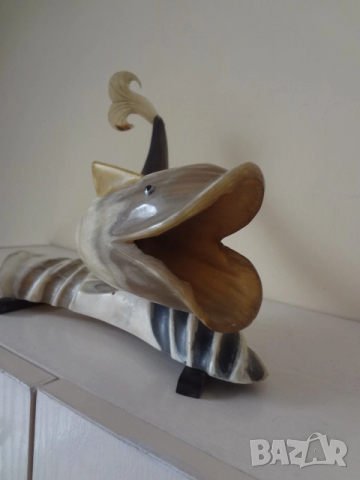 Фигура на риба - статуетка от животински рога, снимка 9 - Колекции - 53344555