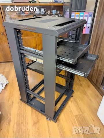 Oборудван сървърен комуникационен шкаф Rack 22U 19" 600x600x1100см, снимка 2 - Друга електроника - 48787762