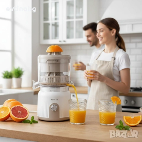 Цитрус Преса Muhler MJ-9022, 2 конуса, самоизстискваща система, снимка 2 - Кухненски роботи - 53769910