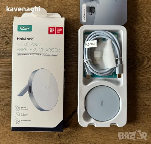 Продавам: Безжично зарядно ESR HaloLock KickStand за iPhone с MagSafe , снимка 3 - Безжични зарядни - 47238511