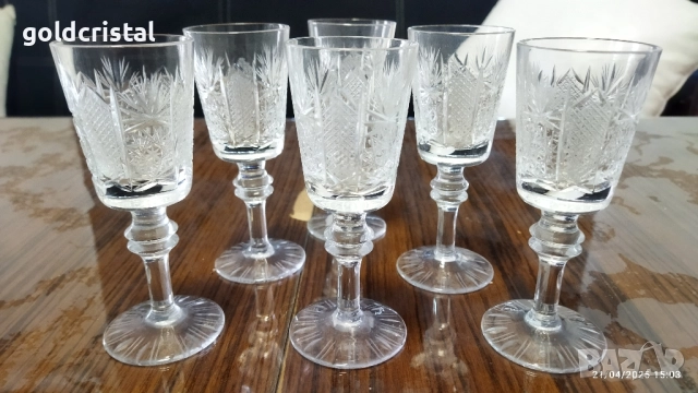 кристални чаши ракия Ропотамо 