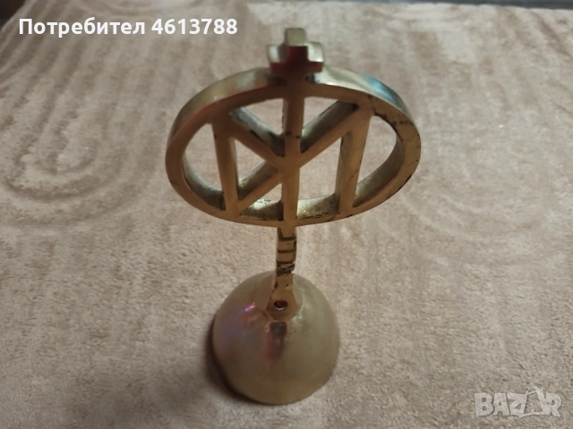 Религиозен масонски бронзов предмет, снимка 3 - Антикварни и старинни предмети - 52806713