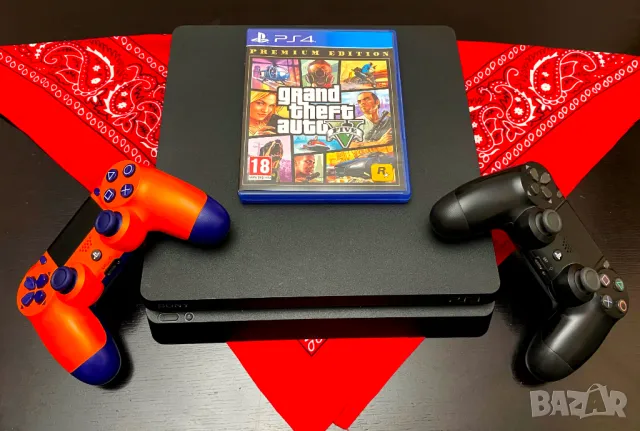 PlayStation 4 Slim 500gb с игра GTA 5, снимка 7 - PlayStation конзоли - 48403903