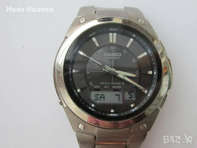 Casio LCW-M150T LINEAGE MULTI BAND 6 TITANIUM Касио титаниев часовник радиосверяем , снимка 4 - Мъжки - 47166849