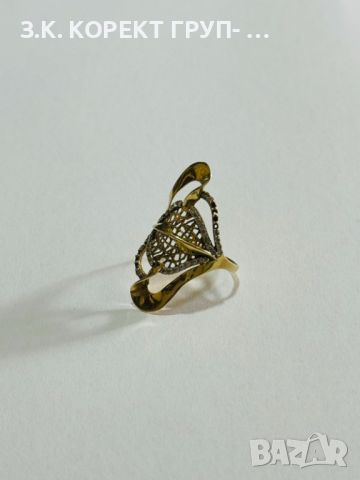 Продавам дамски златен пръстен 14К, снимка 4 - Пръстени - 45931502