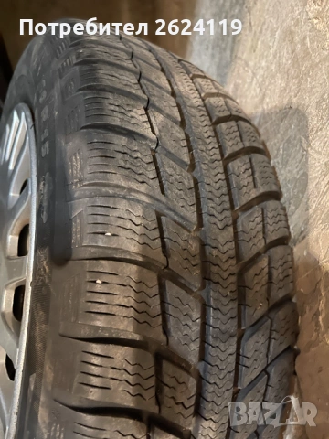Продавам железни джанти с зимни гуми Michelin Alpin 185/60/15 , 5х100, снимка 5 - Гуми и джанти - 53108181