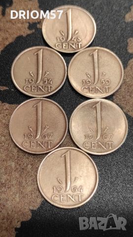 Монети Нидерландия 1 цент, 1948-1967