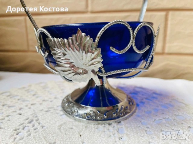 Красива посребрена захарница или бонбониера от Англия , снимка 7 - Антикварни и старинни предмети - 54229501