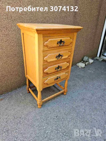 Масивен дъбов скрин в стил Рустик, снимка 4 - Скринове - 49680344