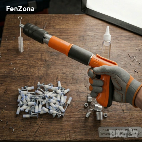 Пистолет за забиване на пирони професионален + 50 броя пирона