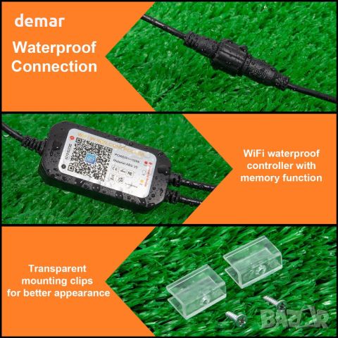 TENDIST Външна 7.5M неонова светодиодна лента IP67, топло бяло до студено бяло, 24V WiFi 3000K-6500K, снимка 5 - Лед осветление - 46460100