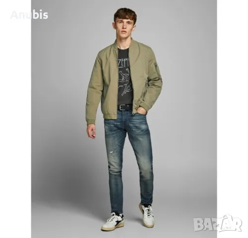 НОВО Jack & Jones - Яке бомбър с джобове с цип, снимка 2 - Якета - 47805691