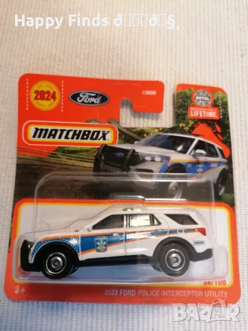 💕🧸  2023 Ford Police Interceptor Utility  36/100 Matchbox, снимка 2 - Колекции - 47232283